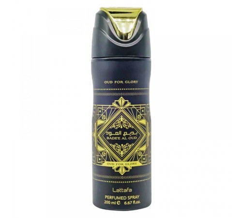 Дезодорант Lattafa Badee Al Oud,Oud For Glory, 200ml, Парфюмированные Дезодоранты