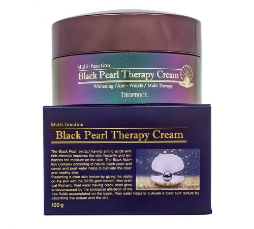 Крем для лица антивозрастной с черным жемчугом Deoproce Black Pearl Therapy Cream, 100 ml