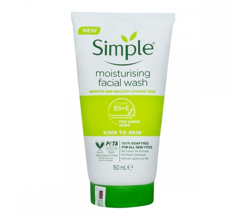 Пенка для умывания Simple Kind to Skin Moisturising Facial Wash, 150ml, Для Лица