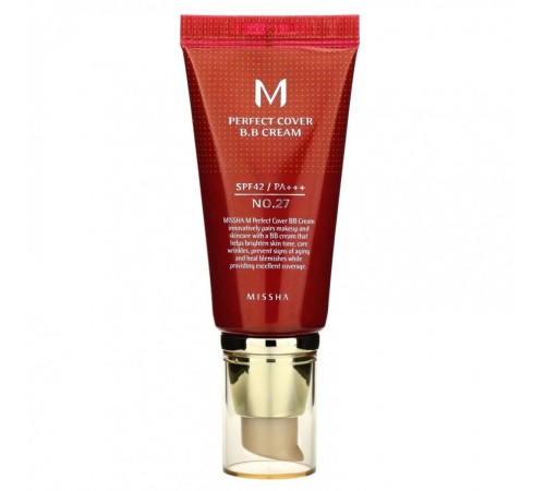 Missha M Perfect Cover BB Крем (SPF 42 PA +++), 50ml., тон 27