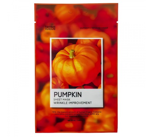 Омолаживающая маска для лица Tenzero Pumpkin Sheet Mask 25ml