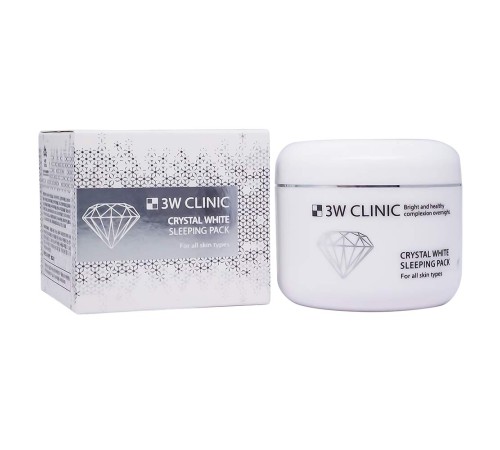 Ночная маска для лица 3W Clinic Crystal White Sleeping Mask, 100g, Маски Оригинал