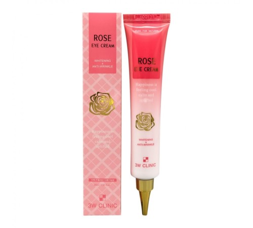 Осветляющий крем для век с экстрактом розы Rose Eye Cream 3W CLINIC 40ml, Для Лица