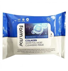 Очищающие увлажняющие салфетки FarmStay Collagen Water Full Moist Cleansing Tissue 30шт