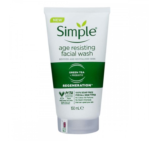 Пенка для умывания Simple Regeneration Age Resisting Facial Wash, 150ml, Для Лица