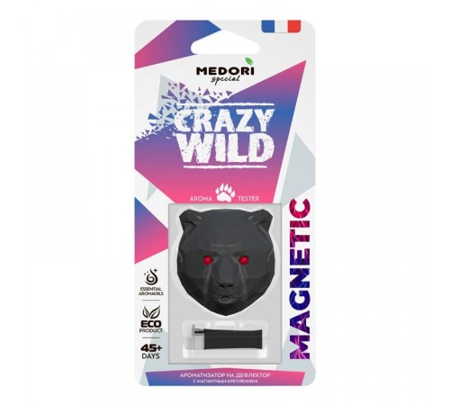 Меловой авто-парфюм на дефлектор 3D Medori Crezy Wild Magnetic, Автопарфюм