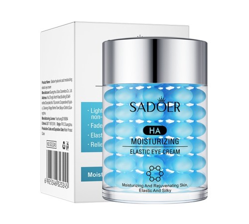 Увлажняющий крем для кожи вокруг глаз с гиалуроновой кислотой Sadoer HA Moisturizing Elastic Eye Cream 60 mg, Для Лица