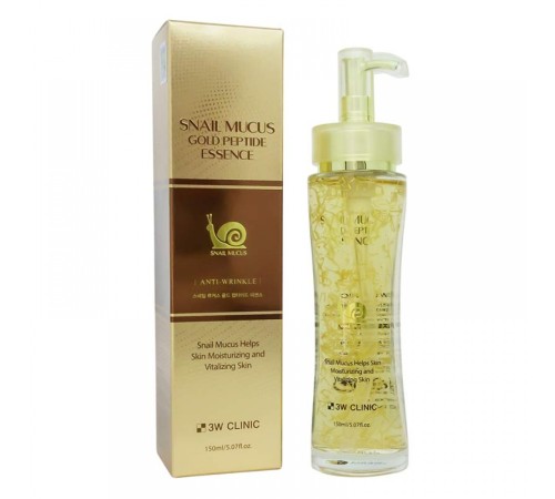 Эссенция для лица Snail Mucus Gold Peptide Essence 3W Clinic, 150ml, Сыворотка Оригинал