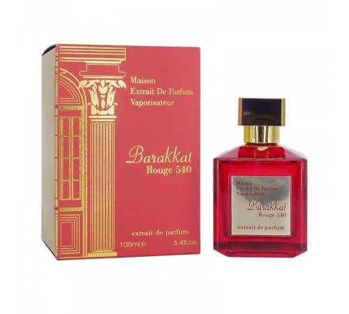 Fragrance World Barakkat Rouge 540 Extrait De Parfum, 100ml, Fragrance World