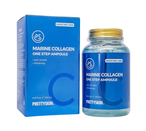 Сыворотка для лица Prettyskin Marine Collagen One Step Ampoule, 250ml, Сыворотка Оригинал