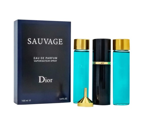 Набор 3в1 Christian Dior Sauvage, 100ml, Наборы духов