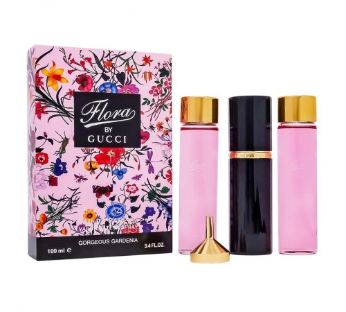 Набор 3в1 Gucci Flora Gorgeus Gardenia, 100ml, Набор 3в1