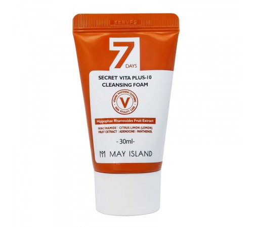 Витаминизирующая пенка для умывания May Island 7 Days Secret Vita Plus-10 Cleansing Foam 30ml