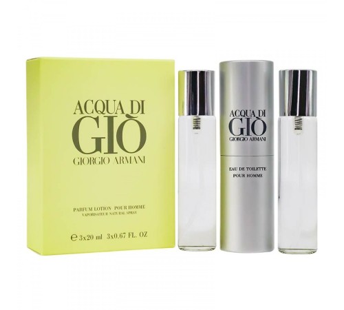 Giorgio Armani Acqua di Gio pour homme, 3*20 ml., Набор духов 3 по 20 мл