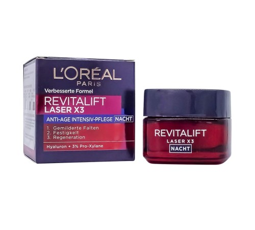 Антивозрастной Крем Loreal Revitalift Laser 3X, 50mg(ночной), Для Лица