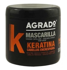 Agrado Маска Кератиновая "  Keratin" Питательно-Восстанавливающий, Д/Вьющихся Волос, 500 мл