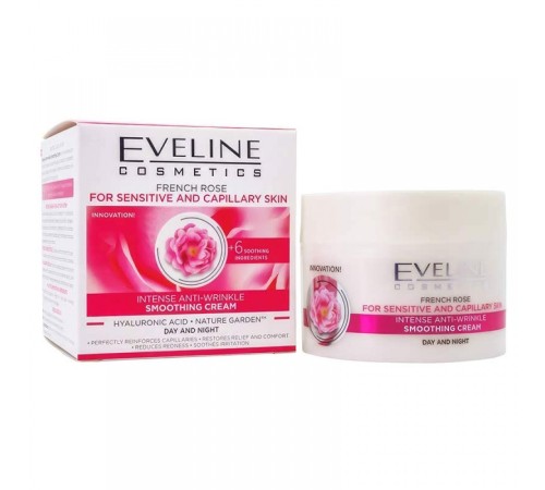 Крем для лица с экстрактом французской розы Eveline Cosmenics French Rose, 50mg, Для Лица