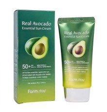 Солнцезащитный крем для лица с экстрактом авокадо Farm Stay Real Avocado UV SPF 50+++Essential Sun Cream, 70g