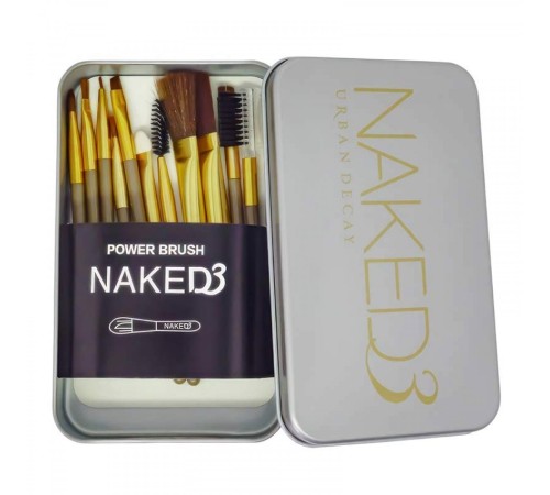 Набор кистей для макияжа Naked3, 12шт