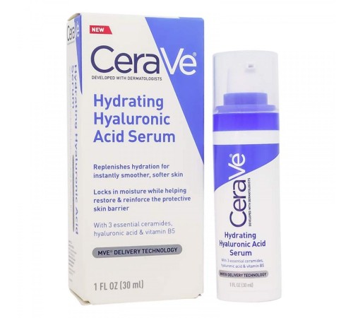 Увлажняющая сыворотка с гиалуроновой кислотой, Cera Ve Hydrating Hyaluronic Acid, 30ml