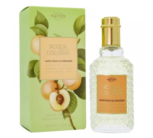 4711 Acqua Colonia White Peach & Coriander,cologne, 50ml, Парфюмерия Люкс