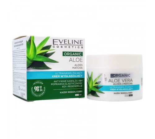 Крем для лица с экстрактом алоэ Eveline Organic Aloe, 50mg, Крем Для Лица