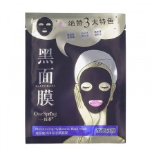 Увлажняющая маска One Spring Mousturizing Hiyauroning Black Mask