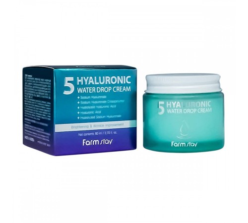 Интенсивный крем для лица с гиалуроновой кислотой FarmStay Hyaluronic 5 Water Drop Cream, 80g, Для Лица