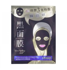 Увлажняющая маска One Spring Mousturizing Hiyauroning Black Mask