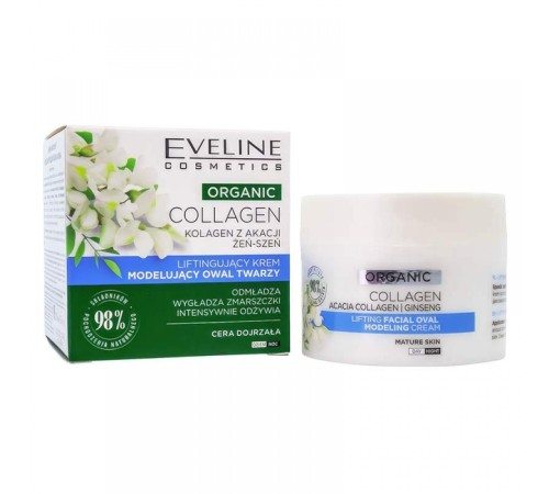 Крем для лица с коллагеном Eveline Organic Collagen, 50mg, Для Лица