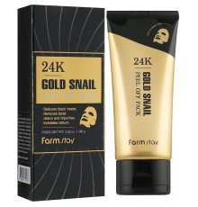 Farmstay маска-пленка Gold Snail Peel Off Pack с золотом и муцином улитки 100 mg