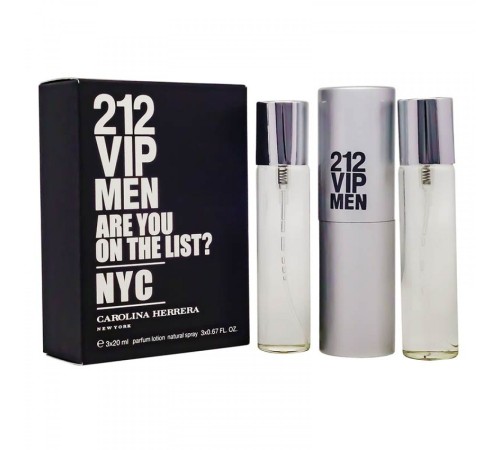 Carolina Herrera 212 VIP Man, 3*20 ml