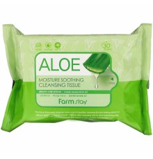 Очищающие увлажняющие салфетки с экстрактом алоэ Aloe Moisture Soothing Cleansing Tissue, 30шт