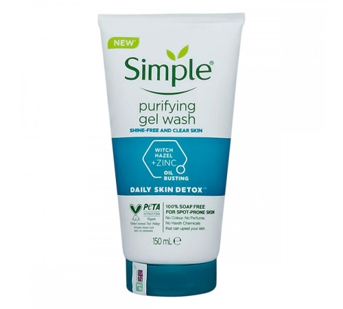 Пенка для умывания Simple Purifying Gel Wash, 150 ml, Для Лица