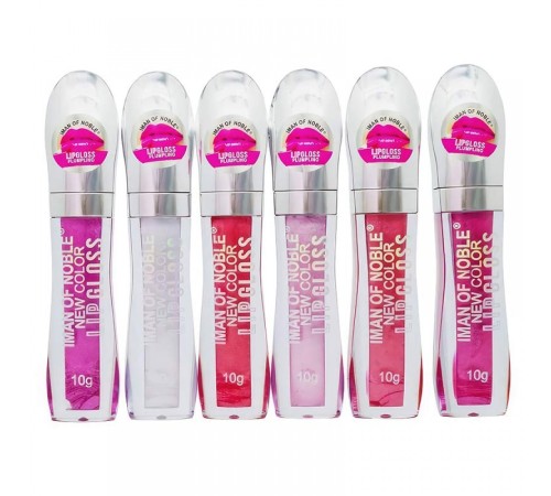 Набор блесков Iman of Noble Plumping Lipgloss New Color, 24шт, Блеск для губ