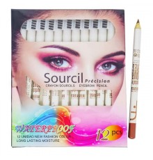 Набор коричневых карандашей для бровей Sourcil Pencil Designer Waterproof 12шт