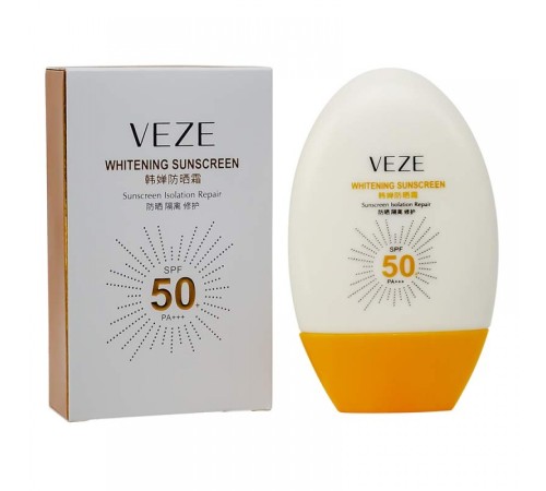 Солнцезащитный отбеливающий крем Veze Whitening Sunscreen SPF50 PA+++, 45ml, Для Лица