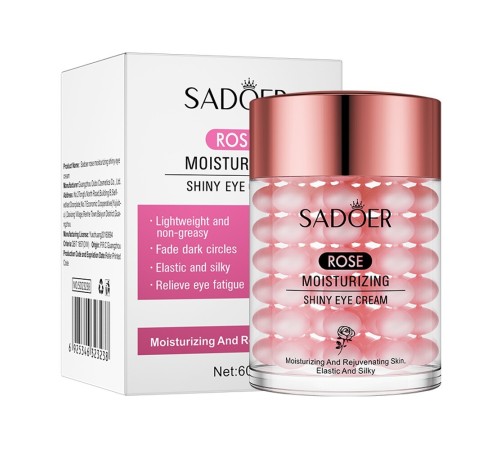 Увлажняющий крем для кожи вокруг глаз с экстрактом розы Sadoer Rose Moisturizing Shiny Eye Cream 60 mg, Для Лица