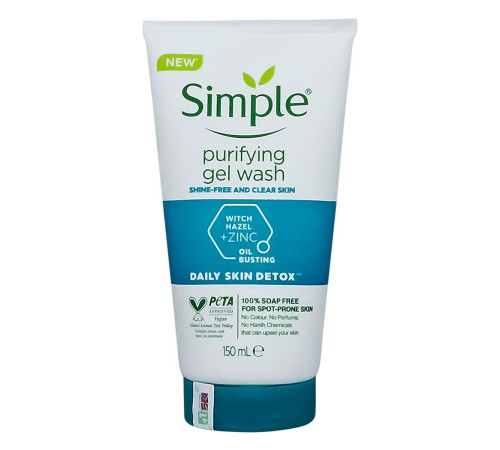 Пенка для умывания Simple Purifying Gel Wash, 150 ml, Средства для умывания