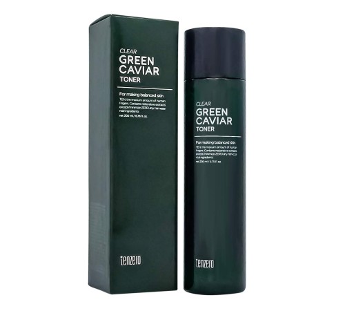 Увлажняющий тонер для лица Tenzero Clear Green Caviar Toner, 200ml