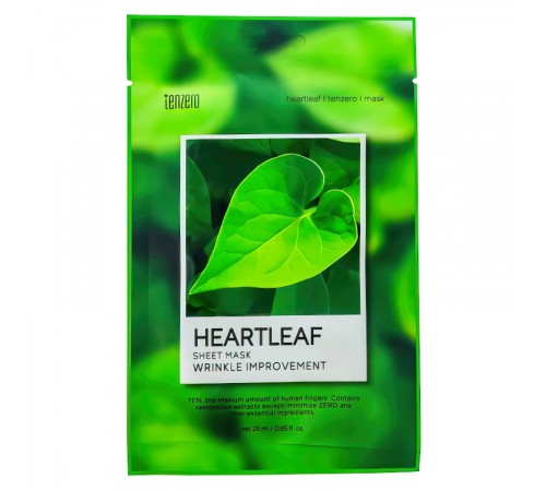 Омолаживающая маска для лица Tenzero Heartleaf Sheet Mask 25ml