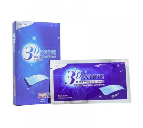 Отбеливающие полоски для зубов 3D White Teet Whitening Strips (в упаковке 7 пар), Для безупречной улыбки