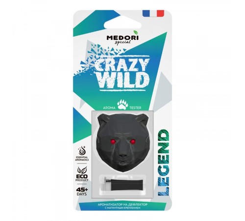 Меловой авто-парфюм на дефлектор 3D Medori Crezy Wild Legend