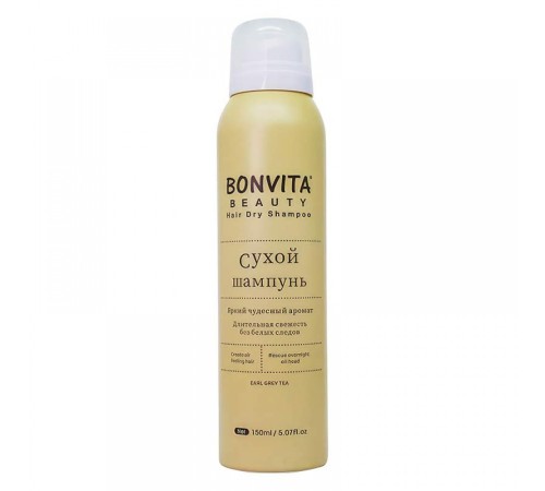 Сухой шампунь для волос Bonvita Beauty Hair Dry Shampoo Earl Grey Tea, 150ml, Для волос