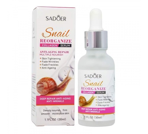 Сыворотка для лица Sadoer Snail Reorganize Collagen Serum, 30ml