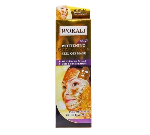 Отбеливающая маска-пленка для лица Wokali Gold Caviar Mask, Для Лица