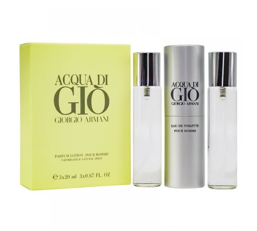 Giorgio Armani Acqua di Gio pour homme, 3*20 ml., Наборы духов