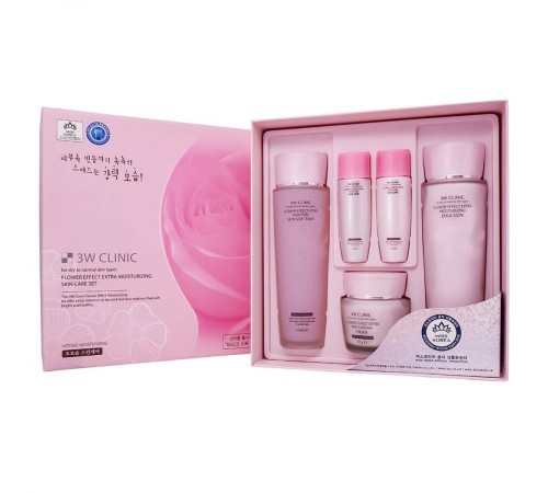 Набор для лица 3W Clinic Flower Effect Extra Moisturizing 3 Set