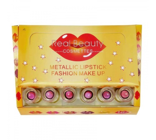 Набор помад Real Beauty Metallic Lipstic 24шт палетка А