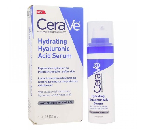 Увлажняющая сыворотка с гиалуроновой кислотой, Cera Ve Hydrating Hyaluronic Acid, 30ml, Сыворотки